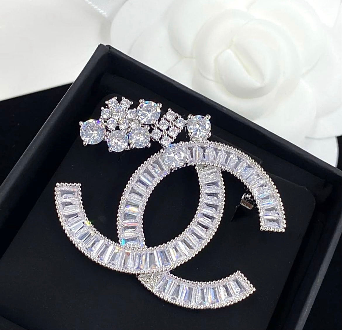 Chanel Silver Fancy Brooch