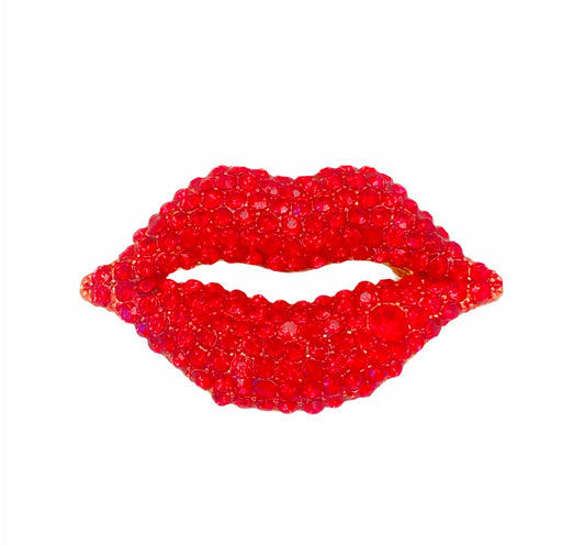 HOT Red Lip Brooch