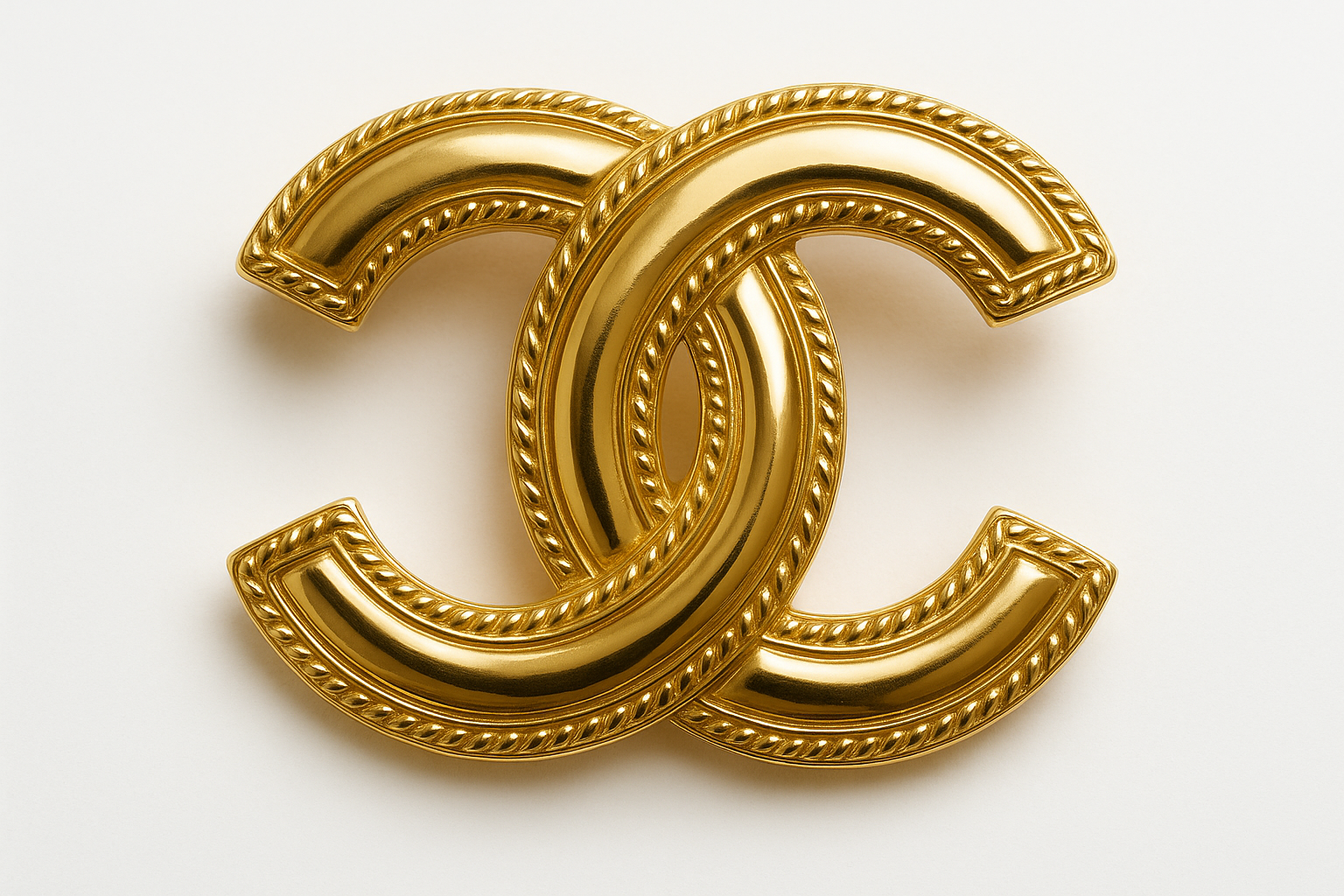 gold Chanel brooch 