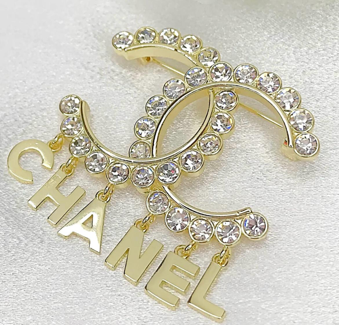 Chanel Inspired Letter Brooch
