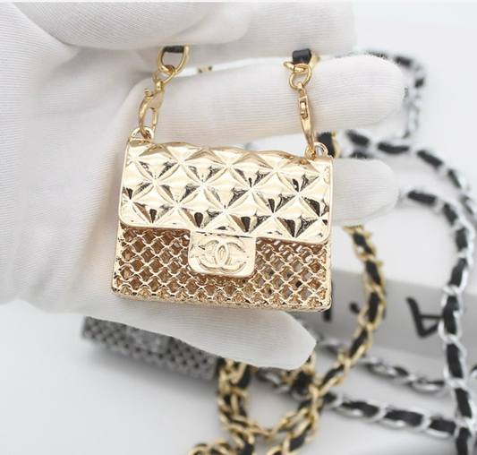 Gold Chanel Inspired purse