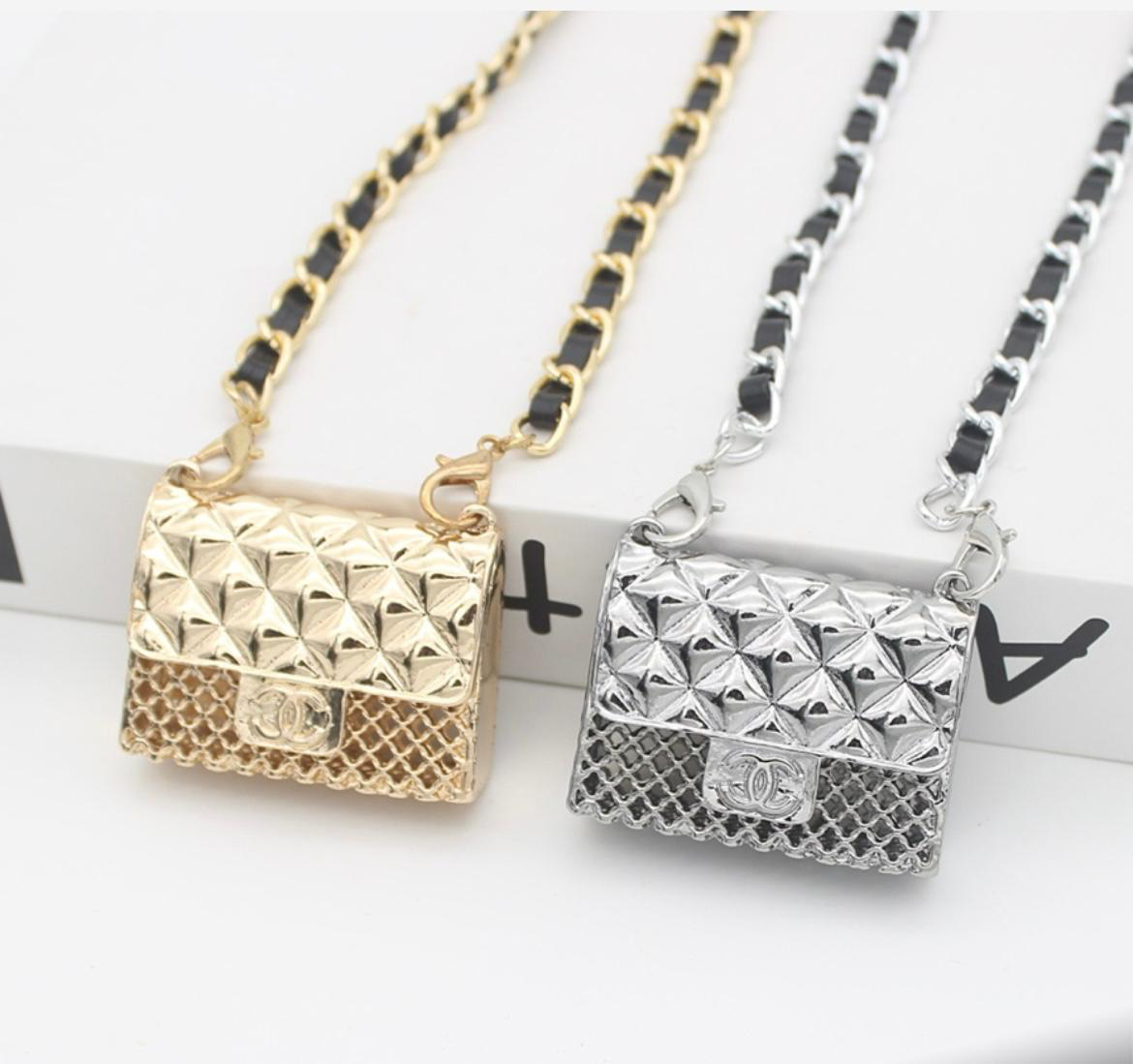 Gold Chanel Inspired purse