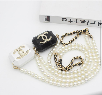 Chanel Inspired Pearl Mini Purse