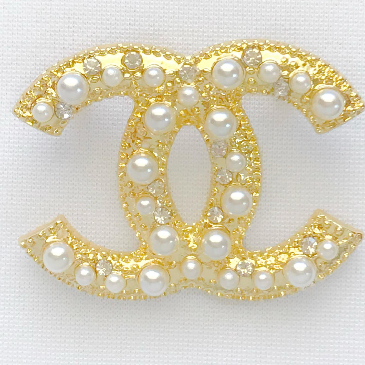 Inspired Chanel Pearl Gold Brooch